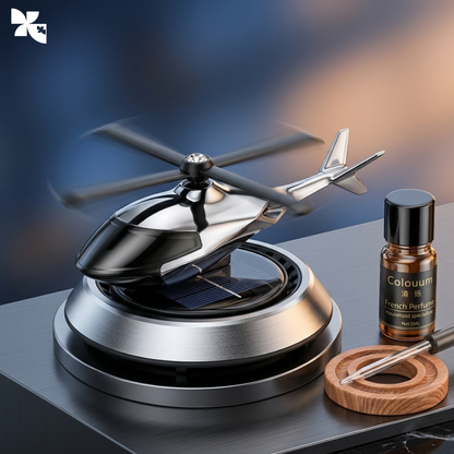 KOVE — Solar Helicopter Car Air Freshener with Refill – Luxury Dashboard Perfume Decor