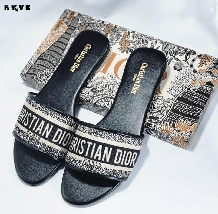 KOVE - Women's Black Casual Synthetic Leather Slides - KOVE